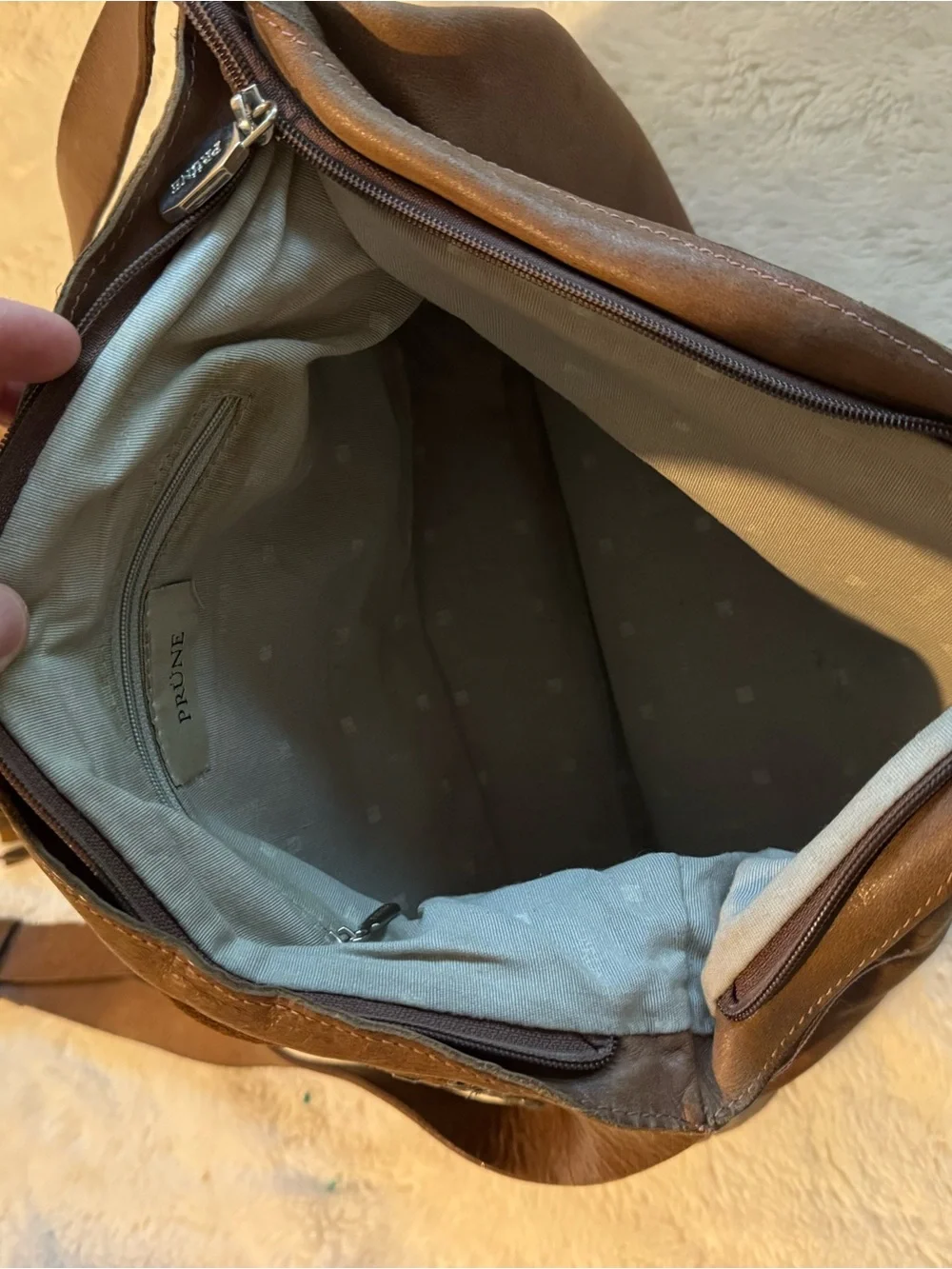 Prune Brown Studded Hobo Bag